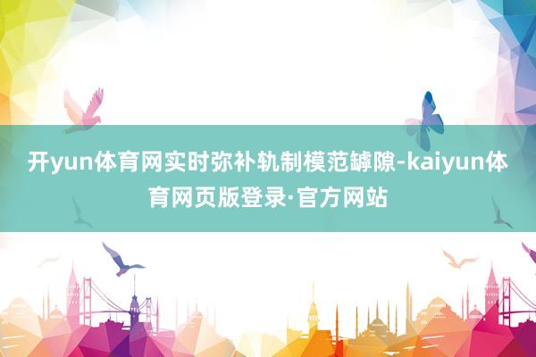 开yun体育网实时弥补轨制模范罅隙-kaiyun体育网页版登录·官方网站