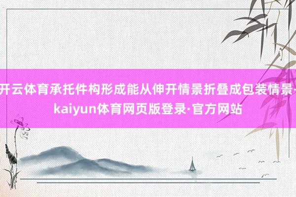 开云体育承托件构形成能从伸开情景折叠成包装情景-kaiyun体育网页版登录·官方网站